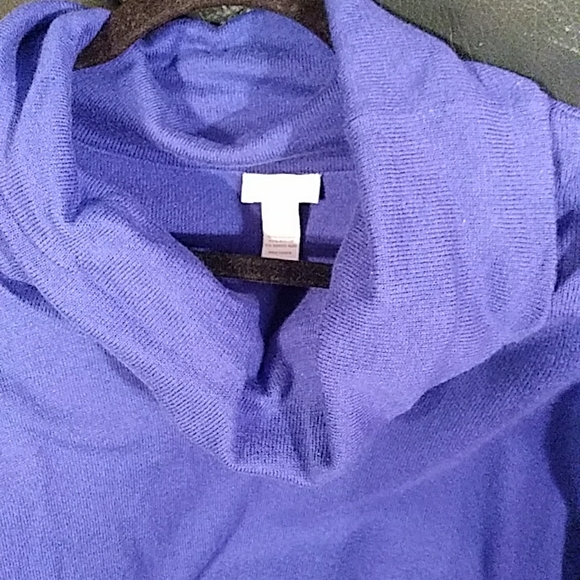 Chico's Royal Blue Cowlnecked Sweater - Picture 6 of 8